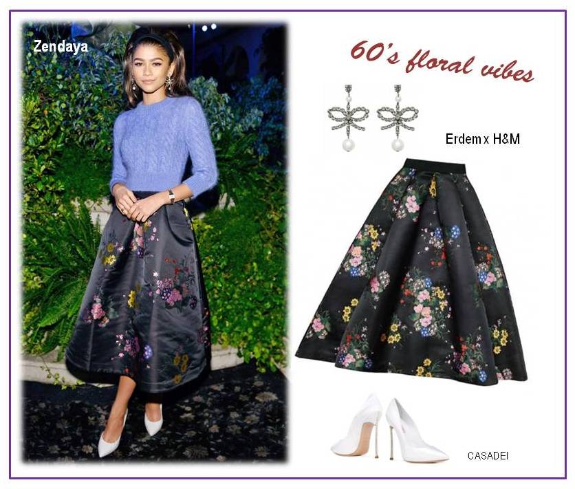ReimuCommerce's tweet photo. Revive the 60s fashion trend by choosing a chic dark floral look just like #Zendaya! #erdemxhm #erdem #hm #video #shoppablevideo #videomarketing #videocommerce #reimucommerce https://t.co/LZWSZeKXdp