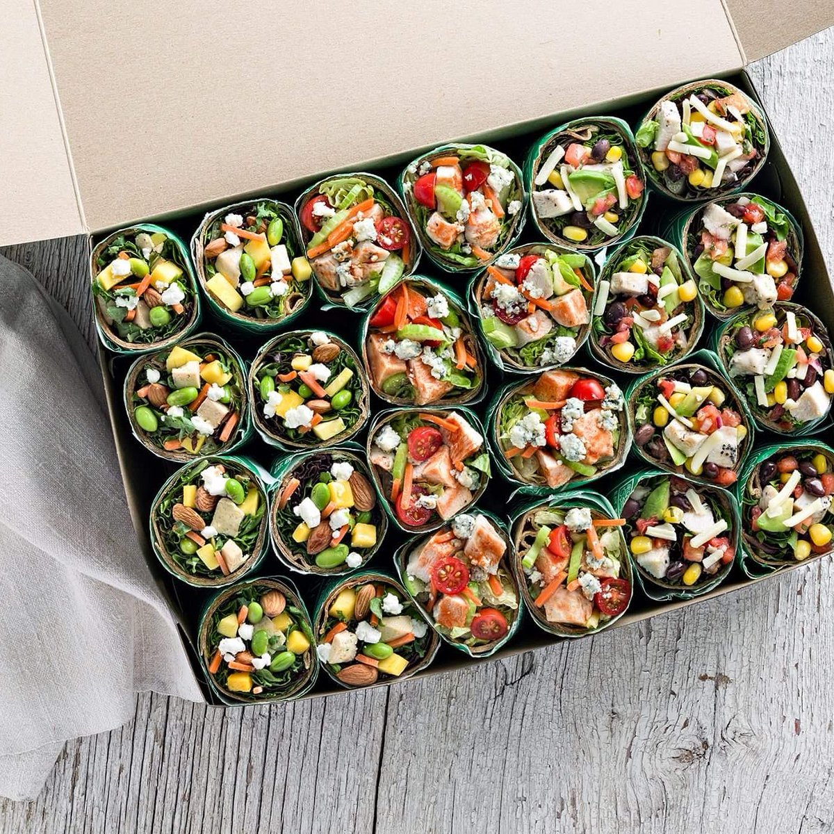 FreshiiQuarry's tweet photo. Wrap Wednesday! Come in to #FreshiiQuarry and grab a delicious, made fresh for you Wrap! Need to feed the office... we have several catering options for a wrap box! https://t.co/1HMplgWDdr