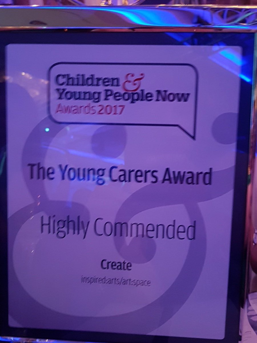 Thanks <a href="/BritishLandPLC/">British Land PLC</a> and <a href="/DeutscheBank/">Deutsche Bank</a> for helping us to reach young carers across the UK. So proud that <a href="/createcharity/">Create</a> has been Highly Commended in #CYPnowAwards Young Carer award.