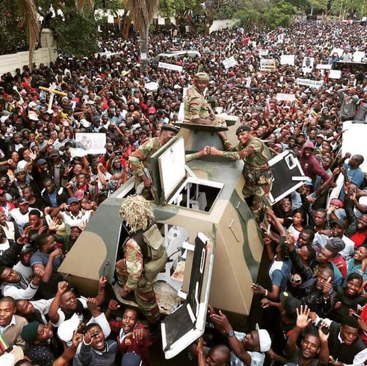 ChibuildC's tweet image. Military is not all about pythons dancing and shooting unarmed youths to death. Nigerian Army needs to look at this photo from Zimbabwe. 

If ZDF comes with medical outreach, children will not run away. They will feel safe.