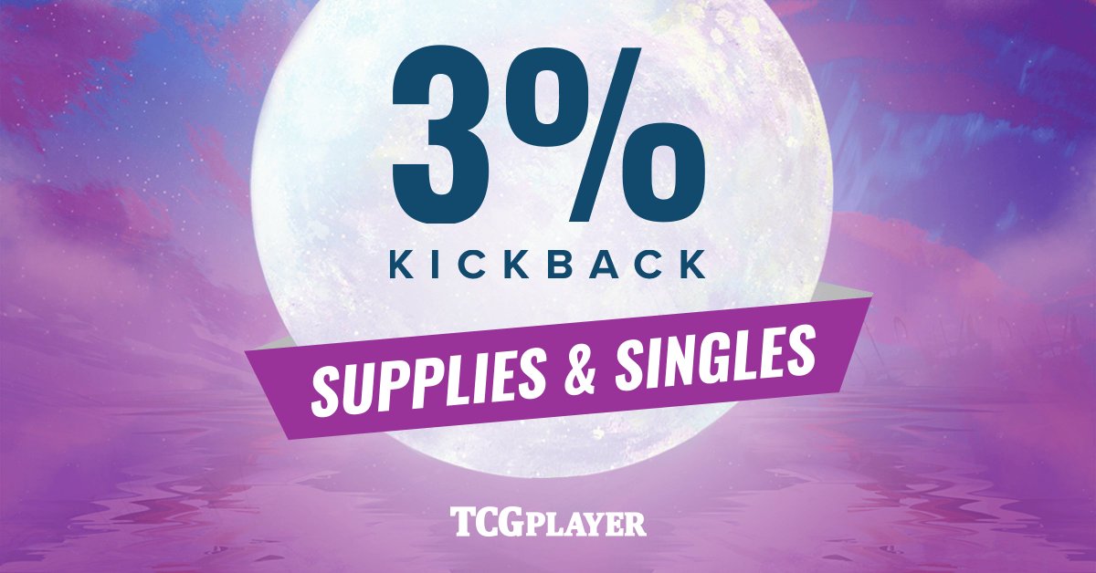 PKMatTCGPlayer's tweet photo. Singles or supplies? Why not both! Pick your perfect cards, sleeves, deck boxes &amp; more and get 3% back all weekend long: https://t.co/GDhrsOdkRW https://t.co/VTtUU8Yo9x