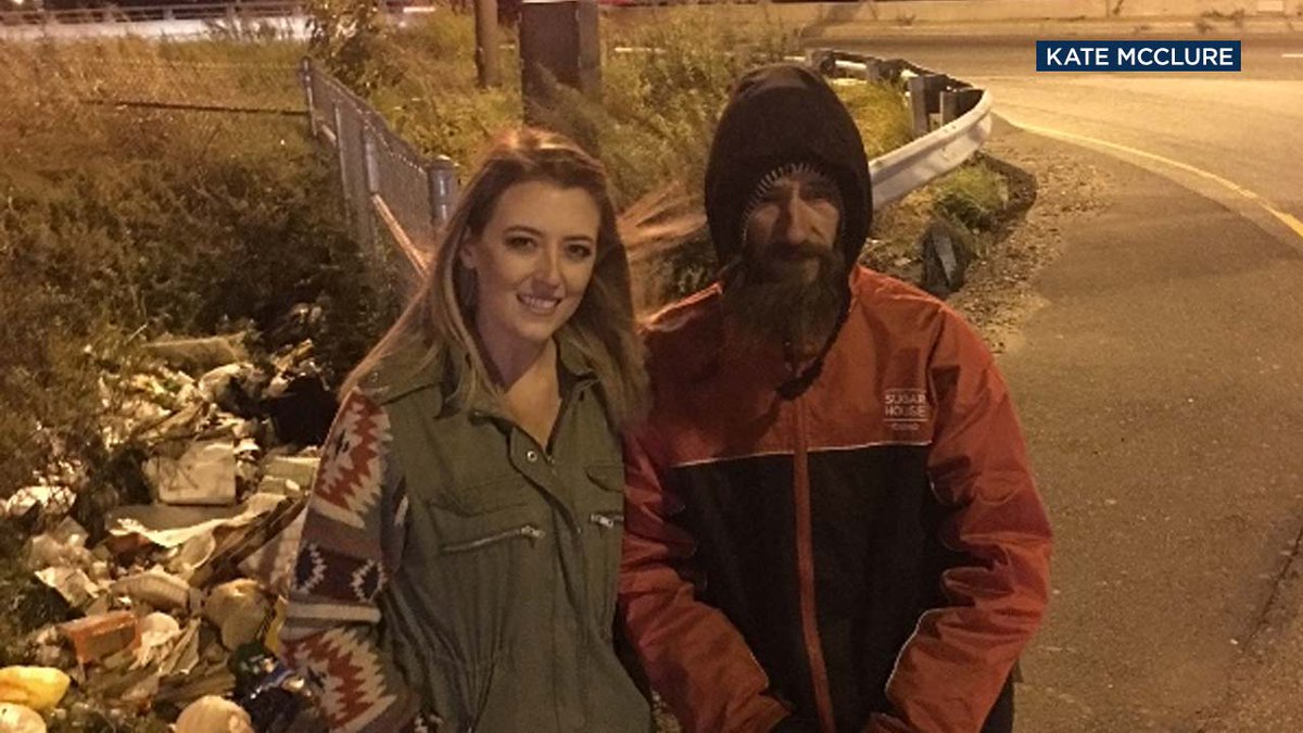 Woman raises $55K+ for homeless man who spent his last $20 to help her when her car ran out of gas abc7.la/2B4vw6Z