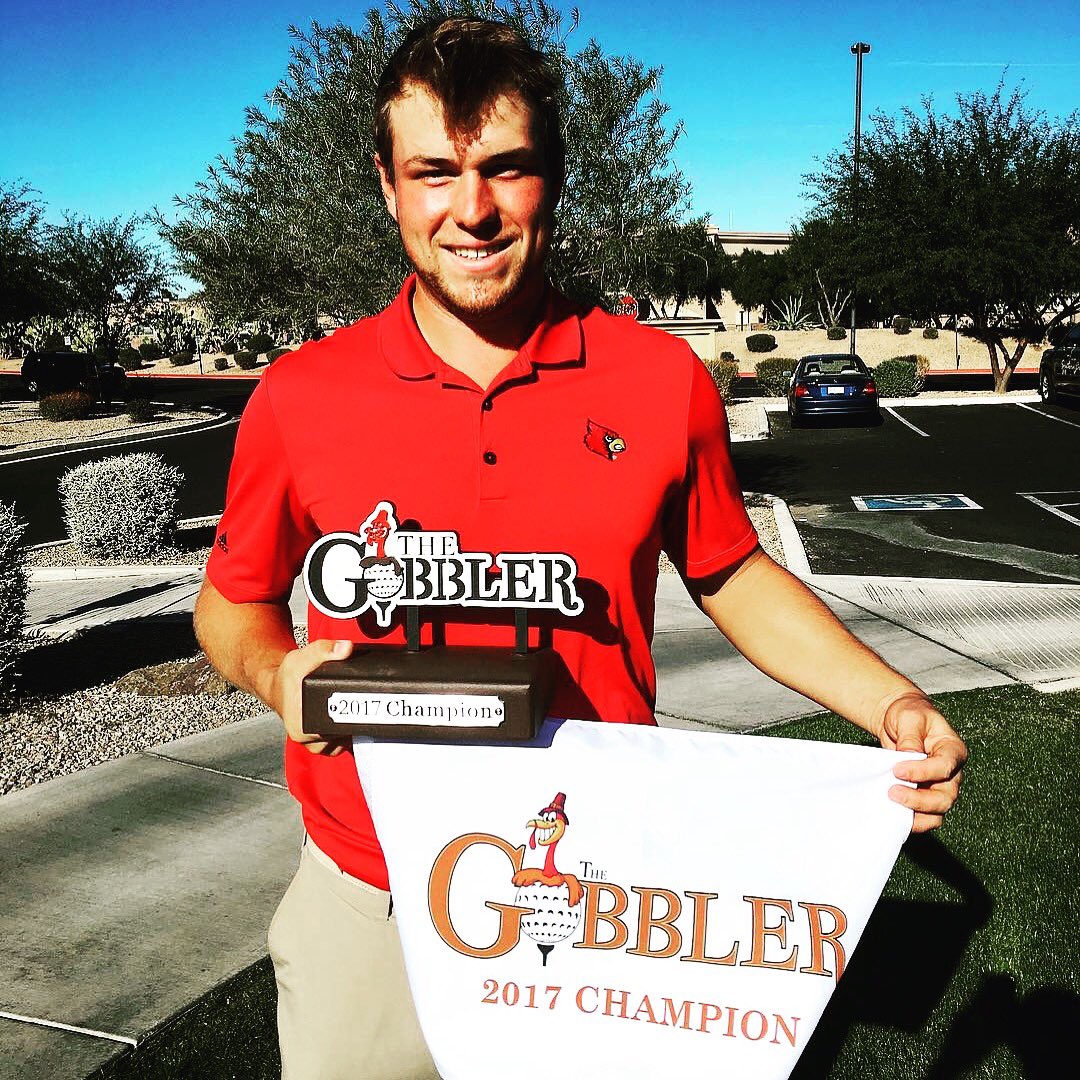 LouisvilleMGOLF's tweet photo. Congrats to Simon Zach on his Gobbler Amateur victory!! #backtoback #gocards #czechstar #wethefuture 🔴🏆⚫️ https://t.co/lO3eEE2ZSq