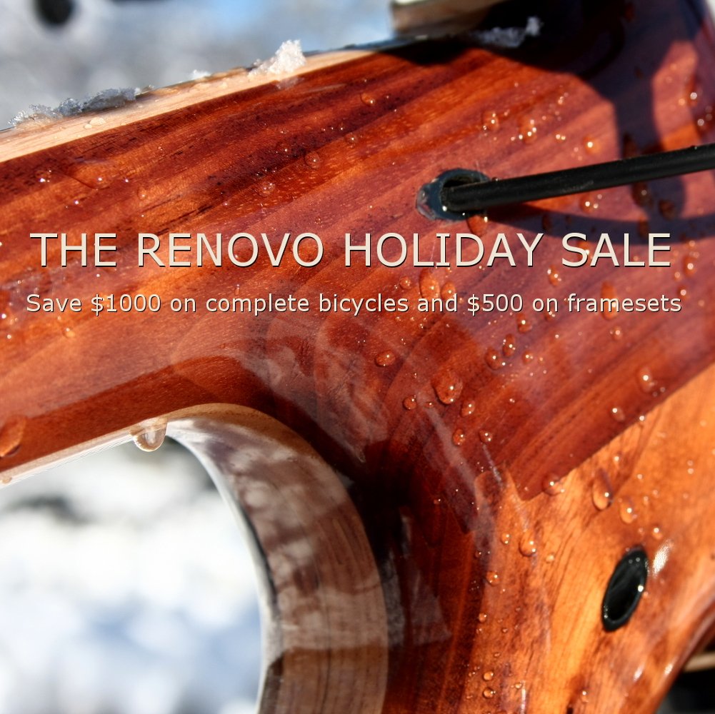 Renovobikes's tweet photo. Know someone who wants to experience the Total Ride Quality of a hollow hardwood frame? (Maybe it's you?) Save $1000 on your Renovo with our Holiday Sale. https://t.co/h72waRcEte https://t.co/rHsNibgSYf