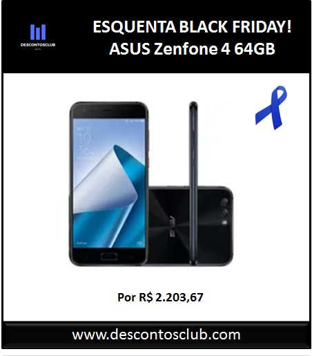 DescontosClub's tweet photo. ESQUENTA BLACK FRIDAY! 
Pensando em trocar seu celular? Então não perca a semana Black Friday https://t.co/GYegK7Njsh 
ASUS Zenfone 4 
#Ofertas #Zenfone4 #Promocoes #BlackFridayBrasil https://t.co/SijIE49kbh