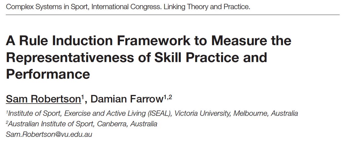 Robertson_SJ's tweet photo. Latest with @FarrowDamian on using rule induction to measure representative design in team sports https://t.co/2XUev1P9RA https://t.co/vozEnelh5y