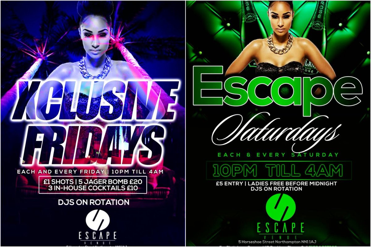 silvaaking's tweet photo. Fridays &amp; Saturdays lit again in #Northampton at @EscapeVenue  #RnB #HipHop #Bashment #UKGrime #Afrobeats #Charts https://t.co/zj4pP97rXb