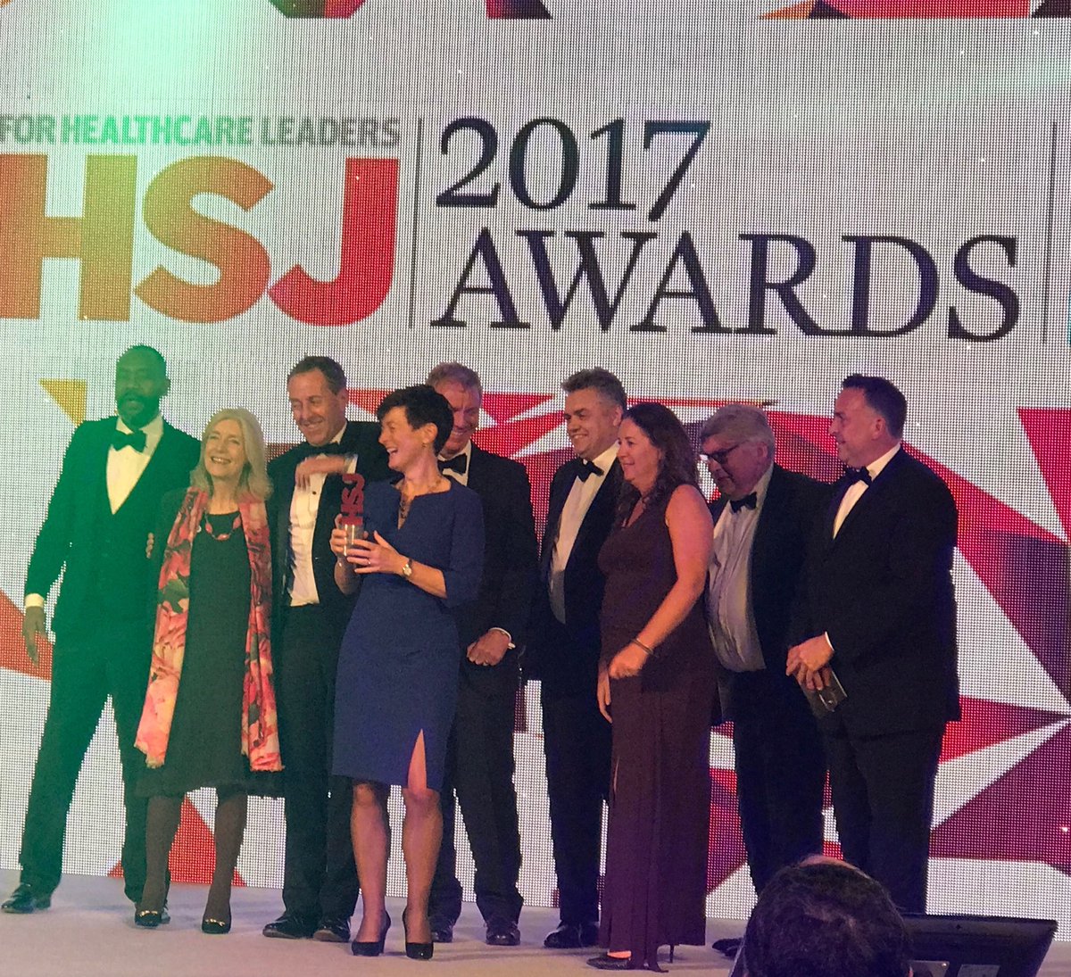 hazeltonge's tweet photo. #HSJAwards2017 @DrAdrianBull @ESHTNHS we won #parthershipworking https://t.co/tHGwIfOHgp