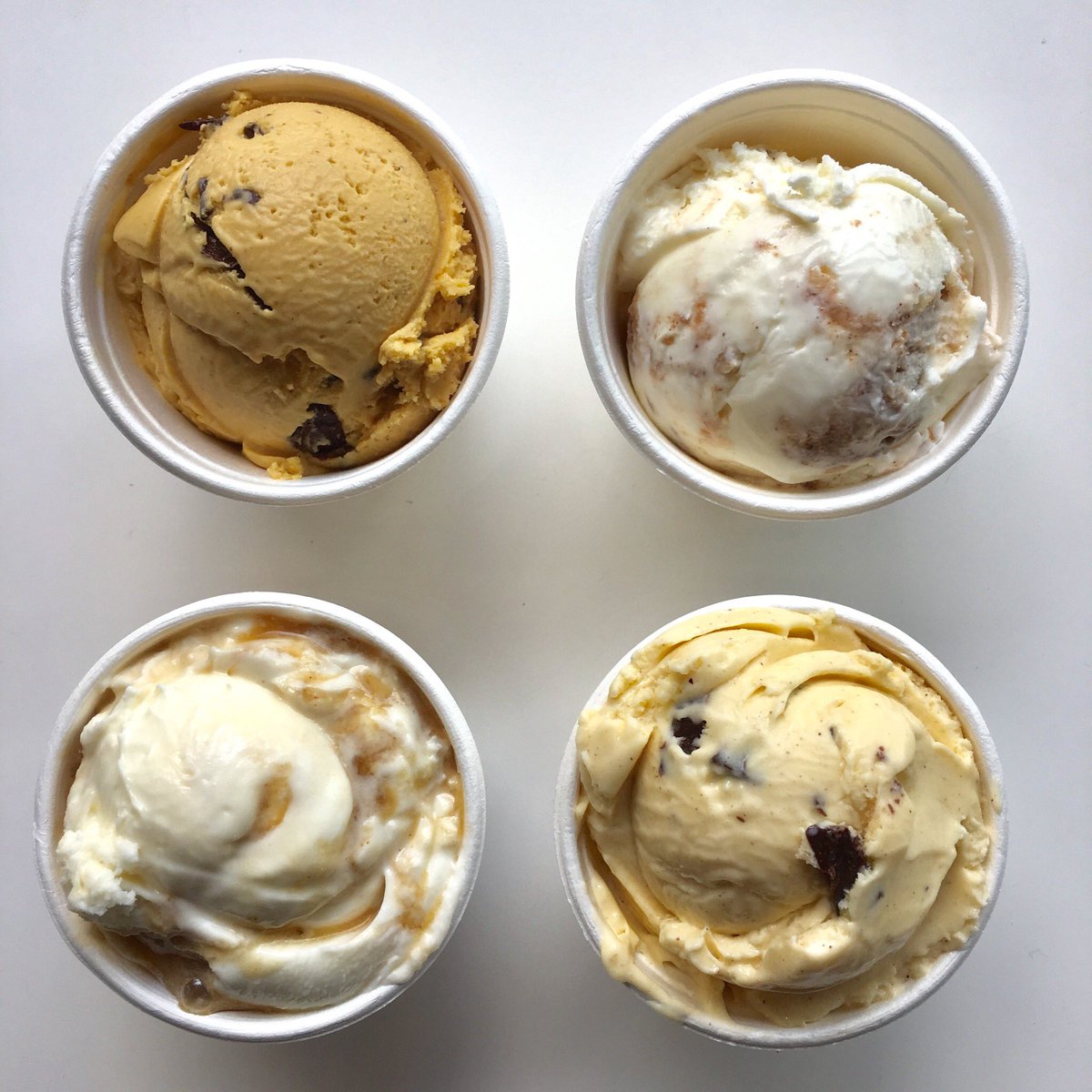 Thanksgiving dessert:
•Pumpkin spice chocolate
•Crème fraîche &amp; apple crisp
•Cognac &amp; pecan pie
•Spiked eggnog &amp; chocolate waffle cone