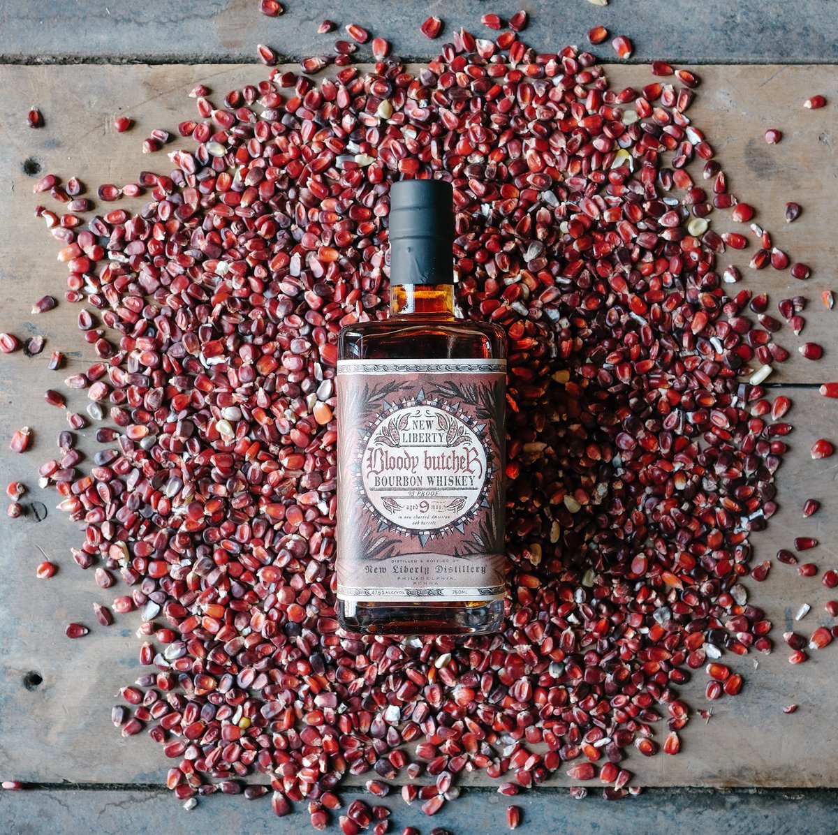NewLibertyDist's tweet photo. Perfect for your Thanksgiving table. Now available at @artintheage! 🥃 #BloodyButcherBourbon https://t.co/ftpyk0XRGn