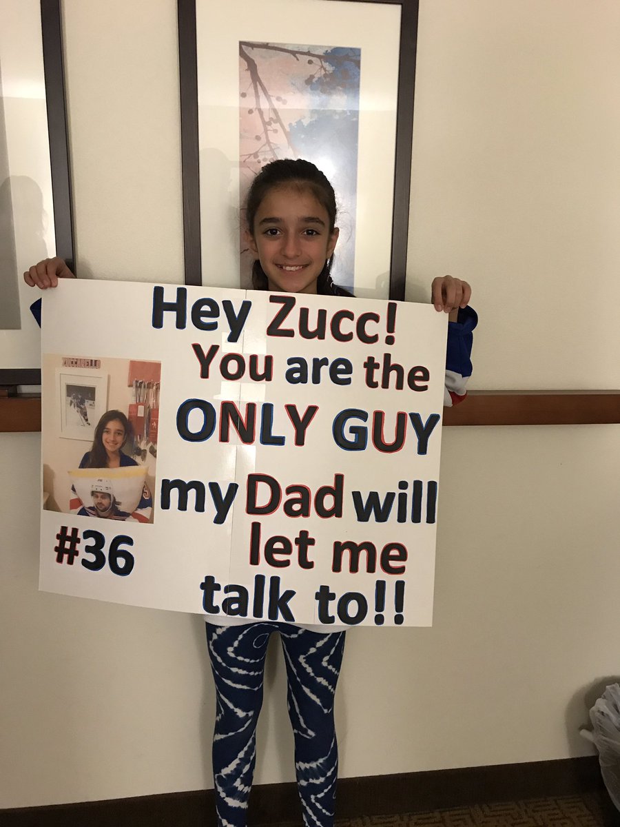 We made the trip! This little one can't wait to see her favorite <a href="/zuccarello36/">Mats Zuccarello</a>!!! <a href="/NYRangers/">New York Rangers</a> <a href="/NHL/">NHL</a> <a href="/NHLCanes/">Carolina Hurricanes</a> #NYR #Redvolution