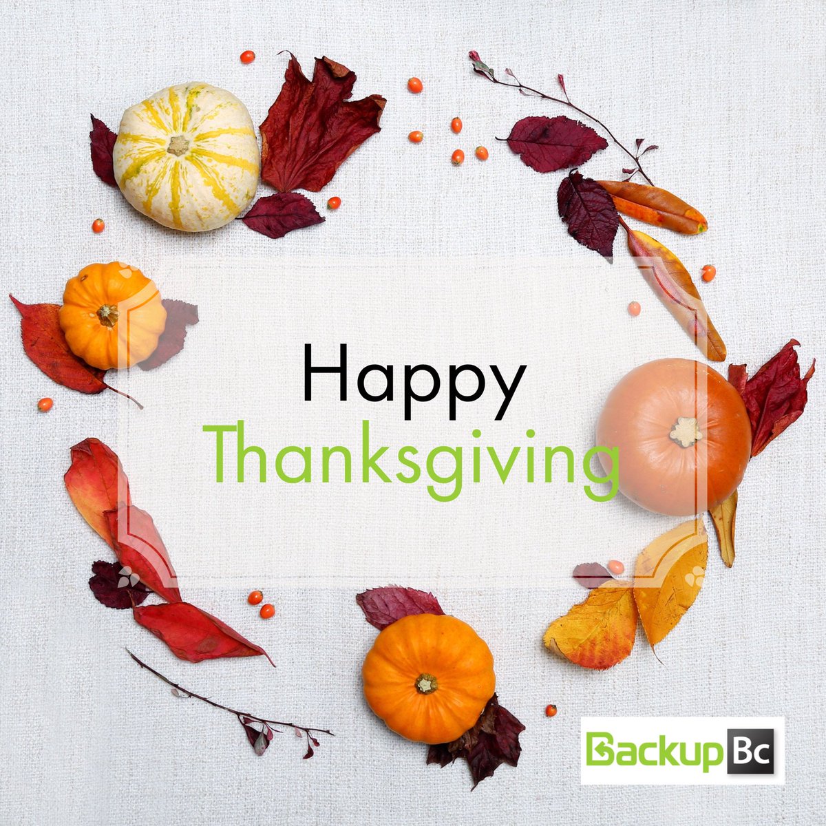 BackupBC's tweet photo. Happy Thanksgiving from your friends at BackupBC https://t.co/OWLcvQbxy2
