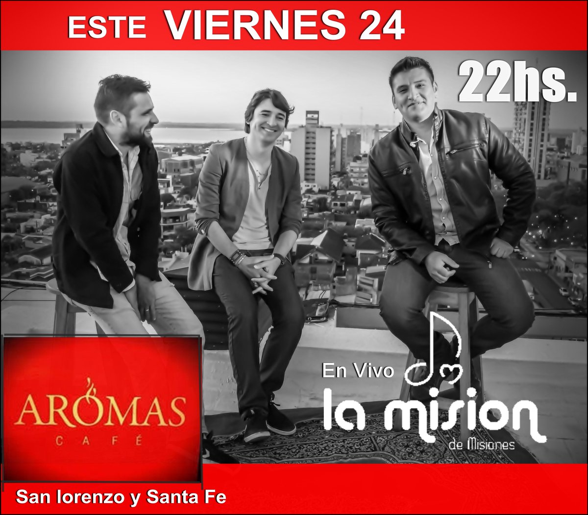 LMdemisiones's tweet photo. Despues del exito en la Peña Oficial del Festival del Litoral..
Seguimos en AROMAS CAFE!
#lamisionenAROMAS #lamision2017 https://t.co/UoaLbkbL4S