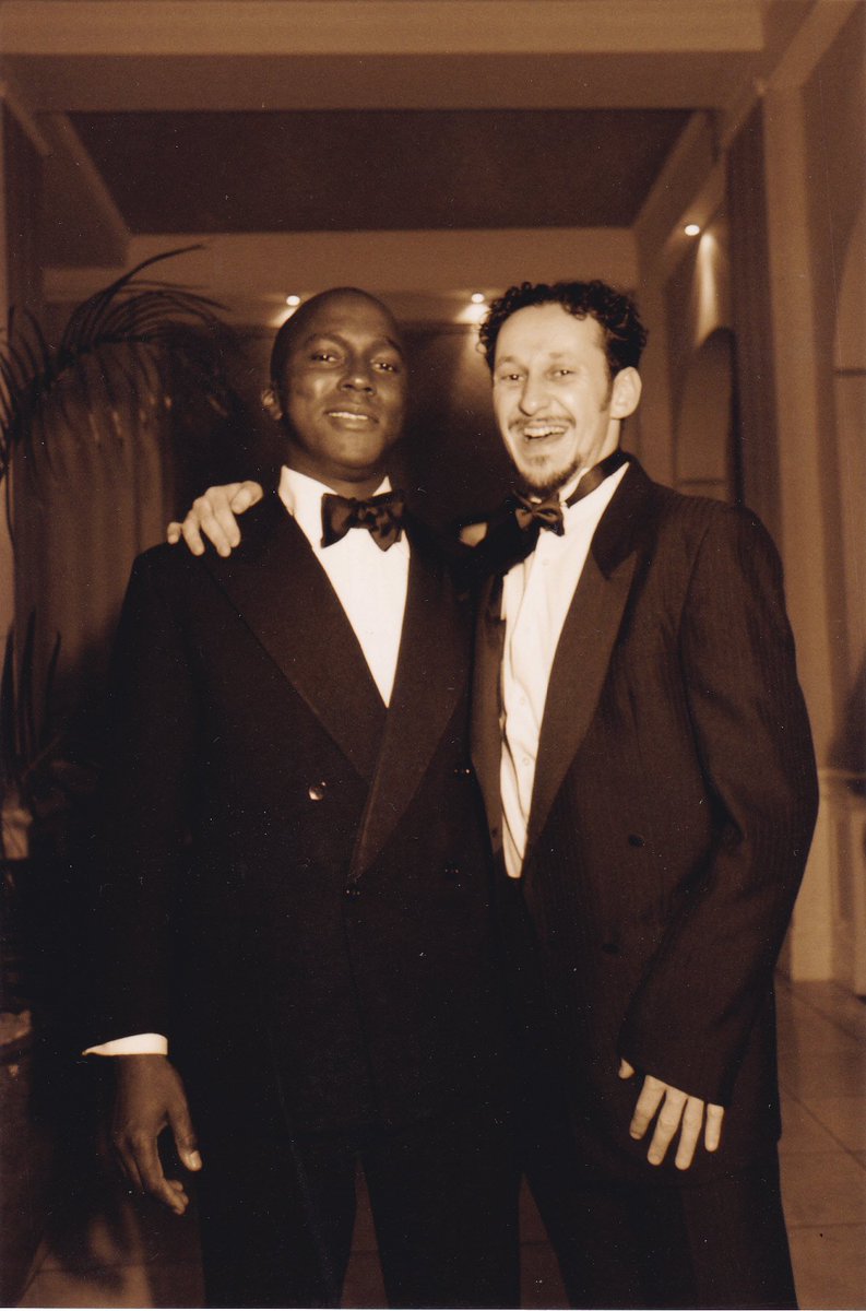 KD @KennethBarker1 with guest and fellow filmmaker Yoav Factor at the Kingdom premiere 19th November 1999, Leeds #Premiere #movie #dragons #CGI #blacktie #familyfun