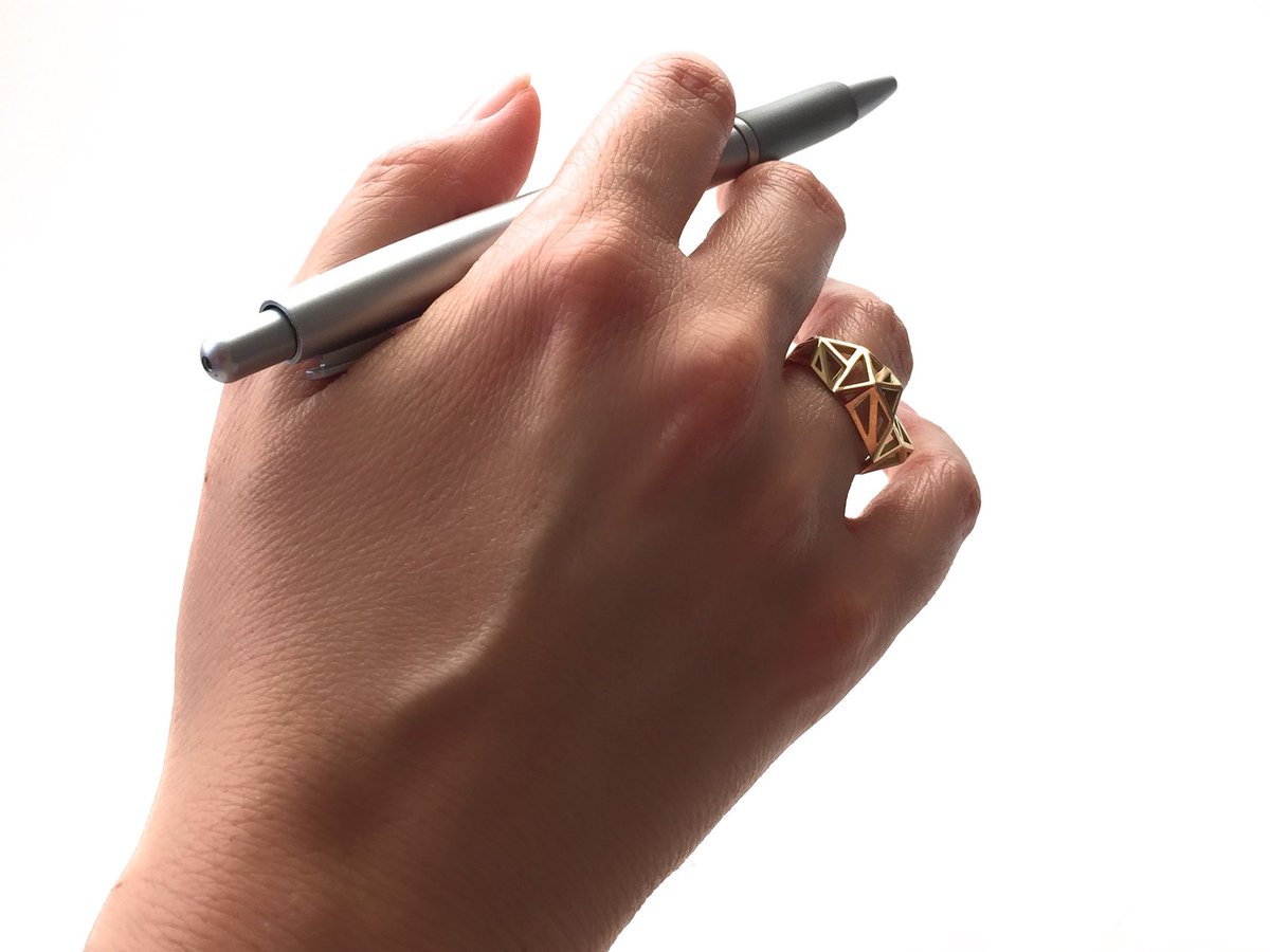 ArchetypeZ's tweet photo. Back in stock in my #etsy shop: Statement Brass Rings and Gold Plated Steel  Rings! 3D printed, architectural jewelry https://t.co/5cVR9LH5U9 #jewelry #ring #gold #modernminimalist #shinythings #myprecious #3dprinting https://t.co/wktFMncuti