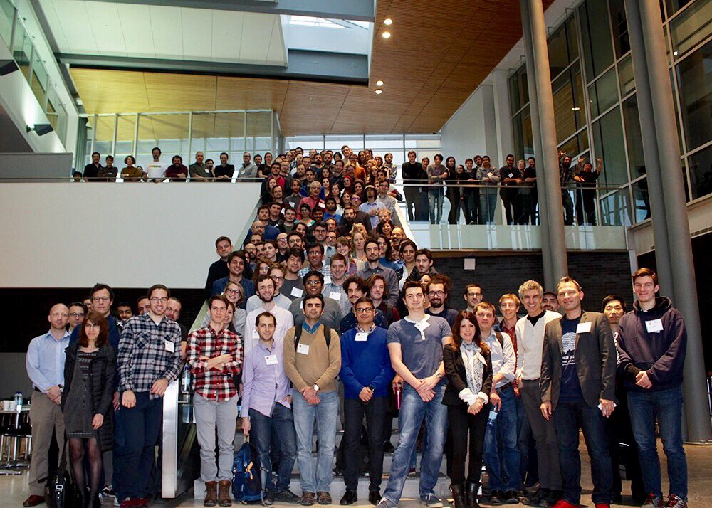 MAIN_Community's tweet photo. Smile! #MAIN2017 - Group Photo!This is where #AI meets #Neuroscience : A lot of great speakers and inspiring science! See you all next year for MAIN2018! @IVADO_Qc @HBHLMcGill @pierre_bellec @gchicoisne @HBHL_Trainees @UMontreal @mcgillu #MachineLearning #AI https://t.co/V2rSdAzexS