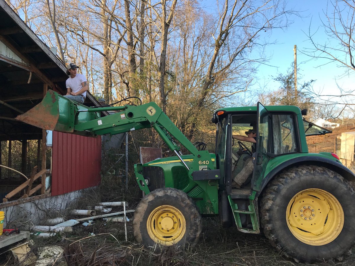I’ve been home for Thanksgiving for 23 mins and I’m already helping cut down an old pig barn with a chainsaw and a tractor. I miss my hometown!