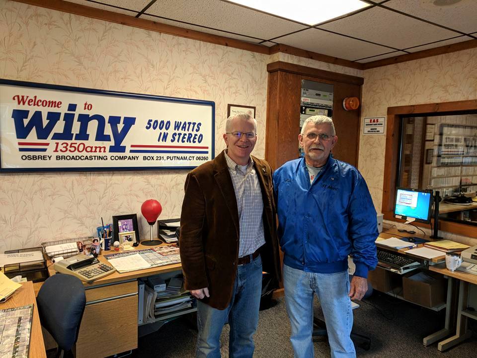 Connolly4CT's tweet photo. Great time on the air in Northeast CT this morning with WINY Radio! Also thanks to Alan Joslin, Senior Vice Commander of American Legion Post 13, who heard me on the radio and came by to say hi.
#Connolly4CT #CTtogether https://t.co/9I6W0xahGI