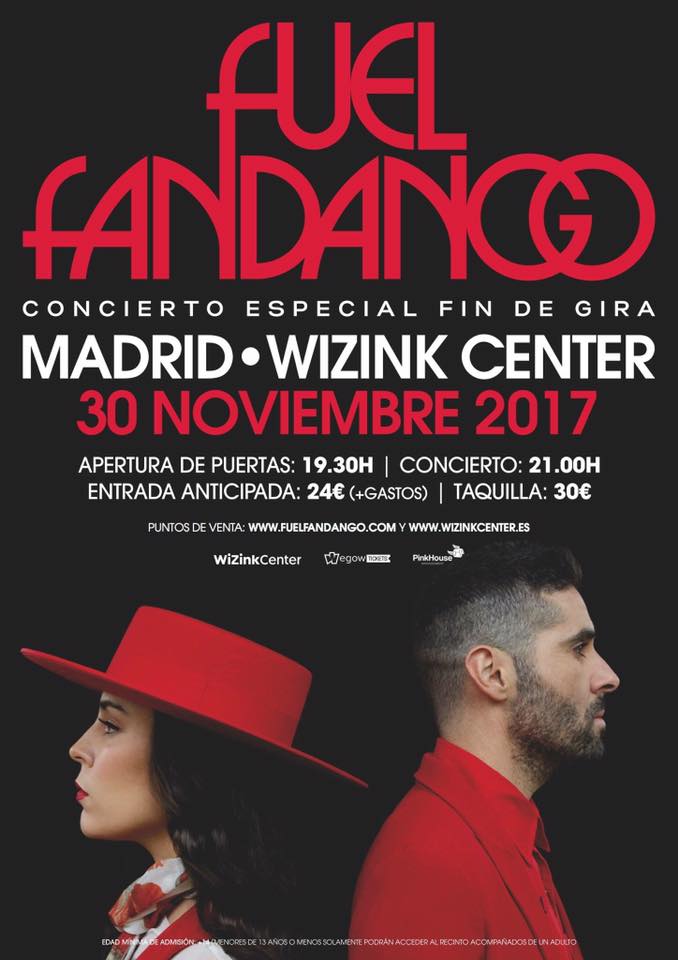 El 30 de Noviembre <a href="/fuelfandango/">Fuel Fandango</a> estará en directo en el @WiZinkCenter de Madrid en un concierto muy especial de fin de Gira <a href="/PinkHouseMgmt/">PinkHouseManagement</a> <a href="/WarnerMusicES/">Warner Music Spain</a>