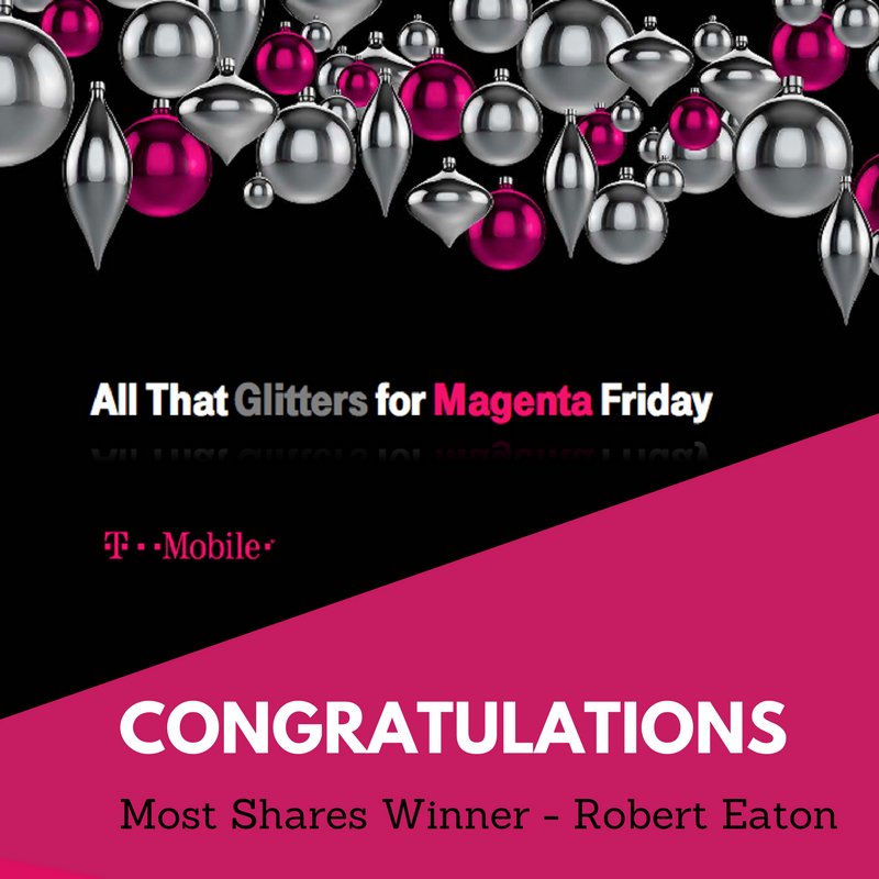 MobileOneLLC's tweet photo. Congratulations to @reatonm1 for THE MOST SHARES during the #MagentaFriday Sharing Contest! Thanks to everyone who participated. Be on the lookout for more great MobileOne contests and amazing prizes! #M1PeopleFirst https://t.co/NHhdJt0MDo