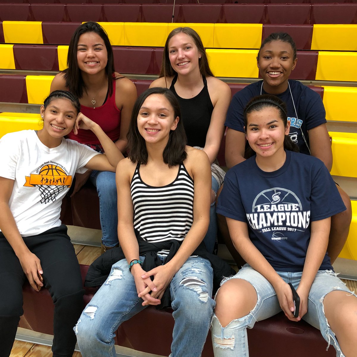 PuebloAthletics's tweet photo. #PuebloGirlsBasketball here at game vs. #Cholla supporting our Warriors. #LancerTipOffClassic #Family https://t.co/X6BJbBlaoF