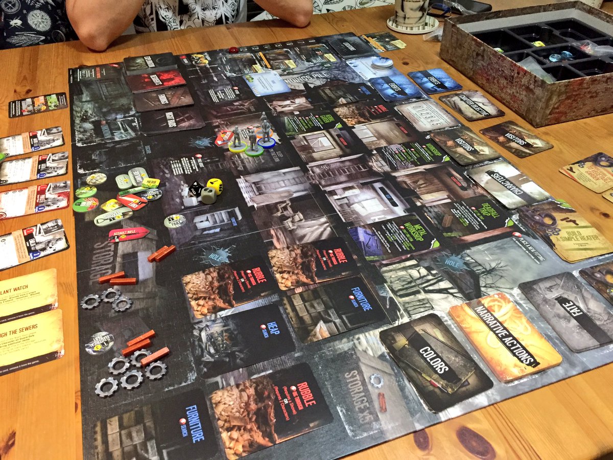 gamermins's tweet photo. Long time since I gamed proper! This is impromptu invitation to random friends in Science. Love Letter, Fischmarkt &amp; brutal This War of Mine https://t.co/rOvsaOYbW5