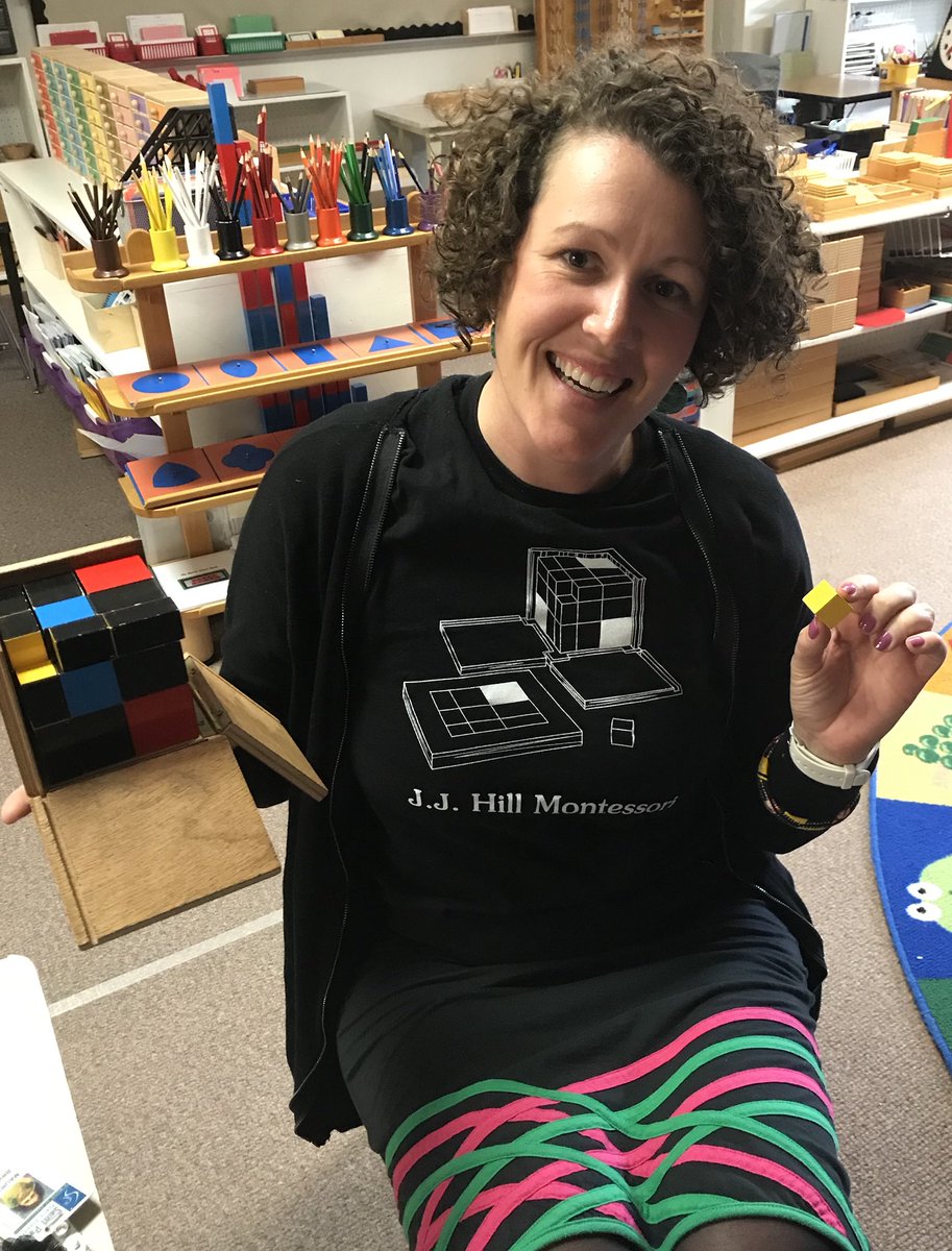 Maura_Weyandt's tweet photo. Thankful to be a part of the JJ Hill community. #montessori #trinomialcube https://t.co/p4KmrKvTS6