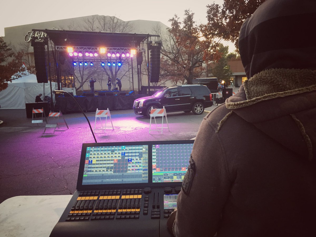 Getting ready for <a href="/uticasquare/">Utica Square</a> Lights On tomorrow night! #MakingYourEventBrighter
<a href="/axaudioinc/">Axiom Audio</a> has their new <a href="/L_ACOUSTICS/">L-Acoustics</a> Kara Rig, wow it sounds AMAZING! 
<a href="/Thomas_Prod/">tttprd</a> stage &amp; top
@ACTLighting #MALighting <a href="/Martin_Global/">Martin Professional</a> #Tulsa #Oklahoma