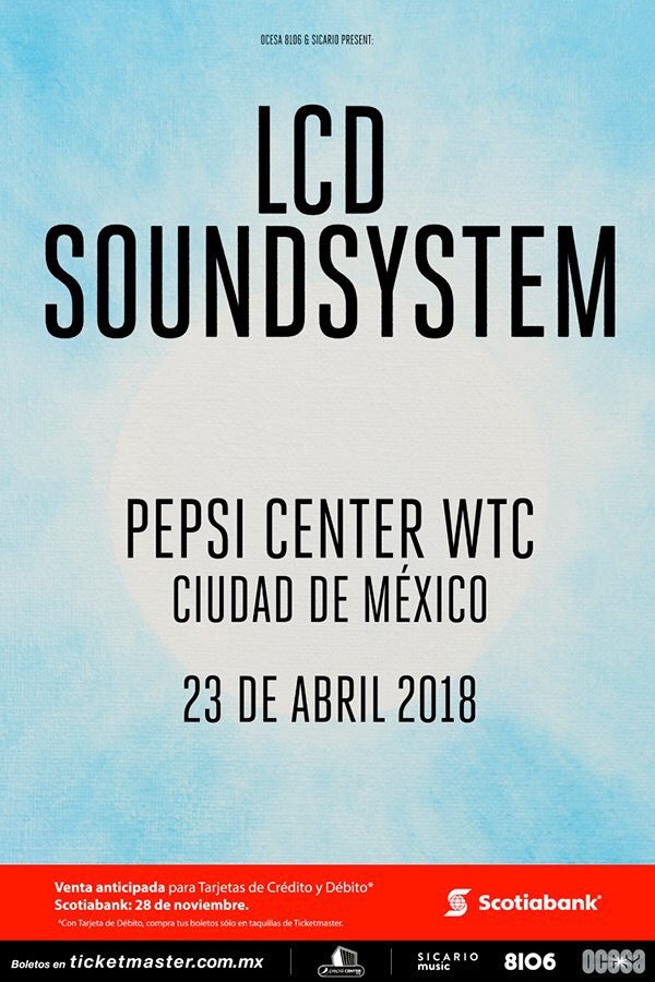 RockNPress's tweet photo. 🚨🚨 @lcdsoundsystem regresa a México. El @PepsiCenterWTC recibirá a la banda neoyorquina #LCDSoundsystemMx https://t.co/03UkuSggF3