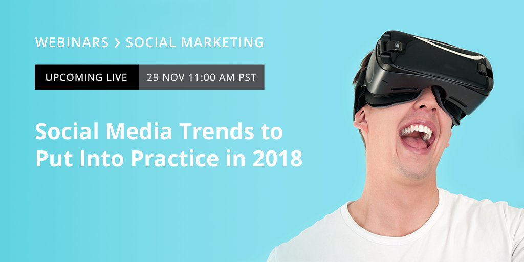 hootclaire's tweet photo. What social media trends will be worth your time and investment in 2018? Save your spot for our upcoming webinar: https://t.co/SQ8ktIUzQW https://t.co/bVsR5NuOV6