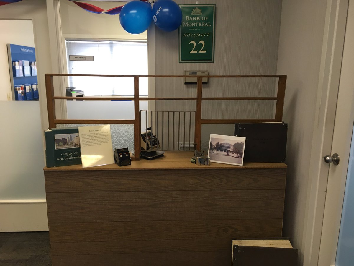 On this special occasion the Osoyoos museum was kind enough to loan us the original teller wicket that was first used at our branch in 1944! Still here 73 years later and going strong!! I’m Proud work for BMO and serve the good people of Osoyoos. #BMO200 #Osoyoos  <a href="/bmobonner/">Michael Bonner</a>