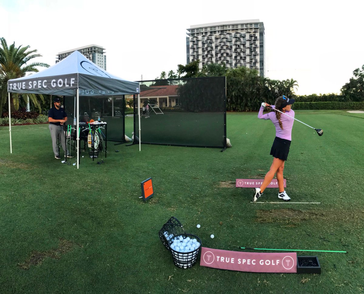 TrueSpecGolf's tweet photo. A beautiful afternoon working with @BelenMozo at #TrueSpecMiami. At the beautiful @TrumpDoral performance facility. https://t.co/IJUTmeGC4W