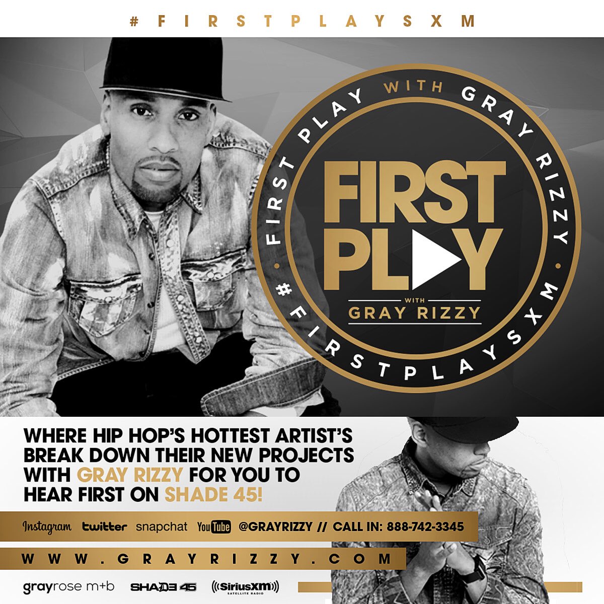GrayRizzy's tweet photo. Dropping jewels on Black Friday with @Ro_Spit and @14KT aka #RSXGLD on #FirstPlaySXM @Shade45!!! #weOutchea 7pET Fri 11.24.17
#thehypeisreal https://t.co/tryuaUIwvp