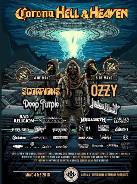 VentaneandoUno's tweet photo. Confirmados @OzzyOsbourne @marilynmanson entre otros para @hhfest el 4 y 5 de mayo #Ventaneando https://t.co/5PJqWiUhF6