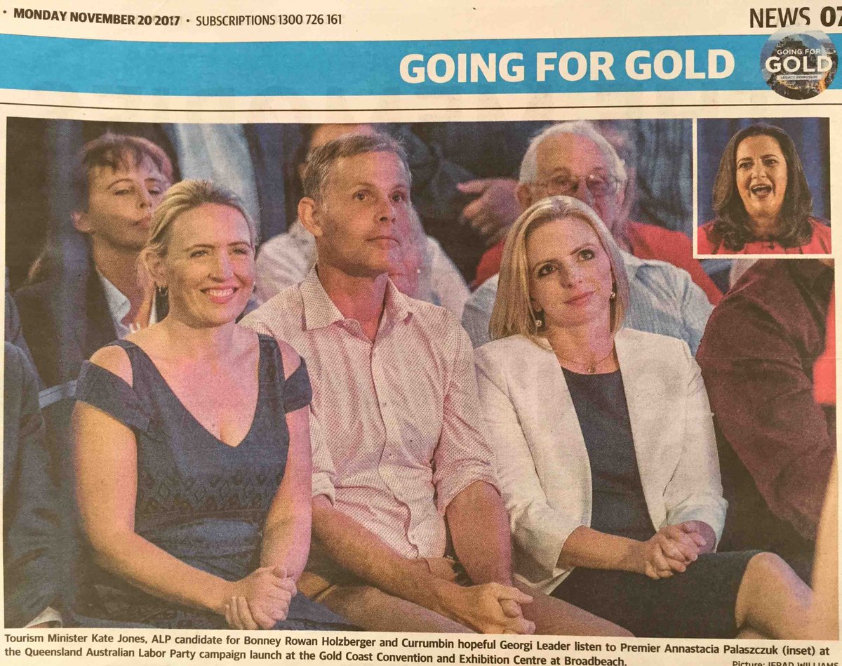 gcLaborista's tweet photo. .@SaveOurSpit just posted this pic which features #Bonney's Rowan Holzberger & #Currumbin's Georgi Leader… oh & #GoldCoast Minister, Kate Jones.
While the LNP have done nothing for the coast in the last 6 years, Labor delivers. Vote 1⃣ Labor for a #BetterQld. #qldvotes #qldpol https://t.co/uuEuleuTTf