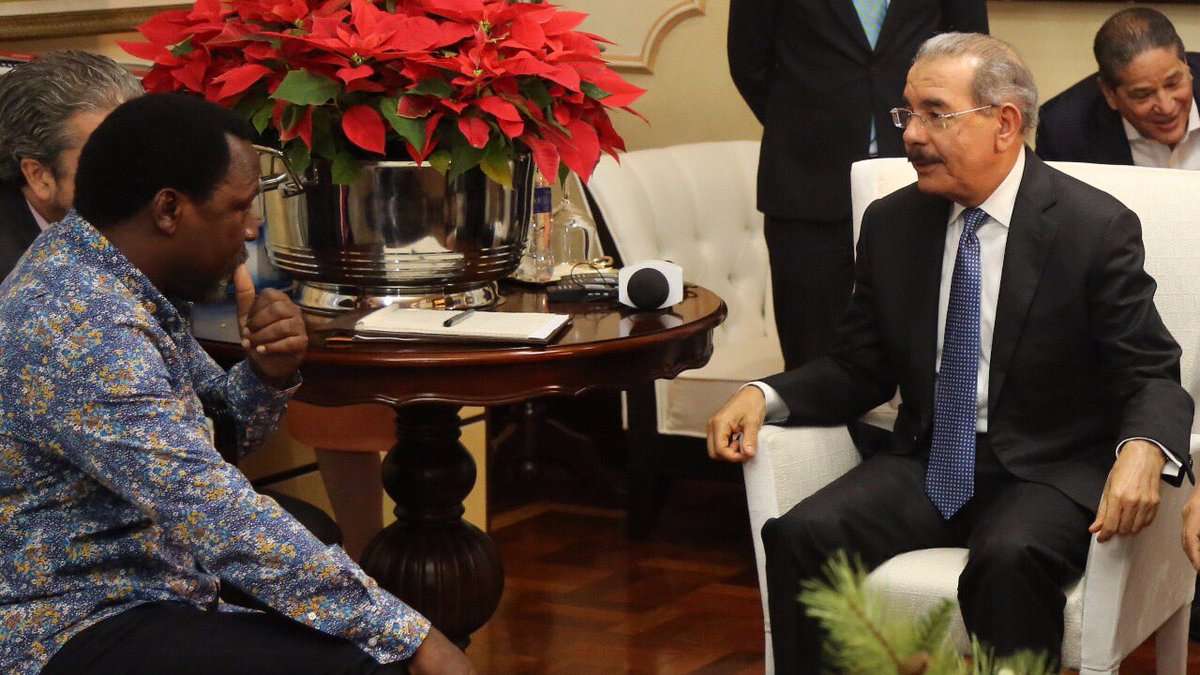 GobiernoDanilo's tweet photo. Presidente @DaniloMedina recibe al profeta nigeriano T.B Joshua
https://t.co/ANRoq802pG https://t.co/Q1fzUOrqFu