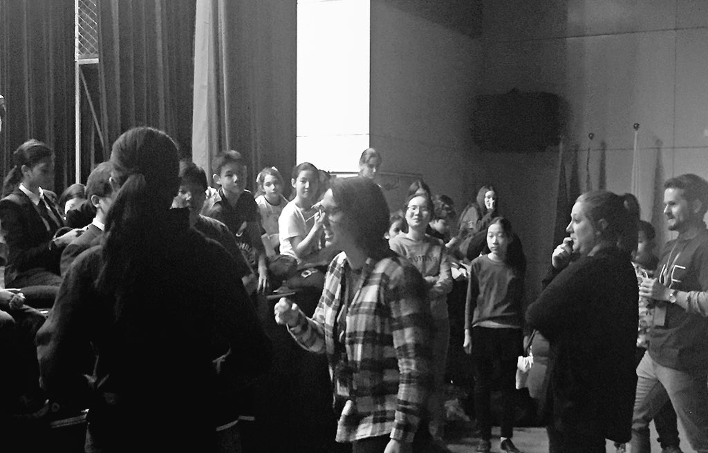 MaggieGraham2's tweet photo. Perks of the job: got to watch an exclusive preview of "Live" with backstage access. Don't miss out on seeing this one! #myCISB #stagecats #StageCatsLive https://t.co/XgtcvUxuMM