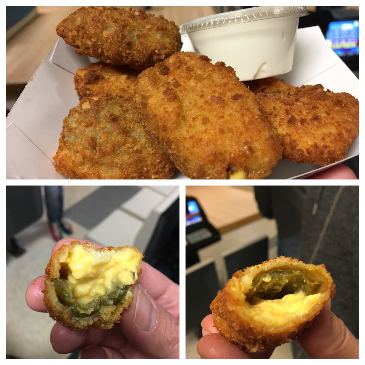 In honor of <a href="/nbcthegoodplace/">The Good Place is taking it sleazy</a> being renewed jalapeño poppers is November’s new-to-me food - love them! <a href="/Manor_Lanes/">Manor Lanes</a>