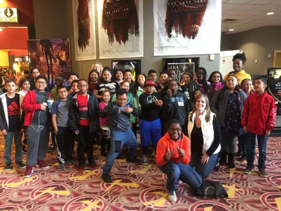 MNEStheBest's tweet photo. @MNEStheBest 5th graders, staff &amp; families met @AMCTheatres to see the amazing movie #Wonder after reading the powerful novel! Love bridging literature with family engagement on a weekend! https://t.co/PjOgSqePEY