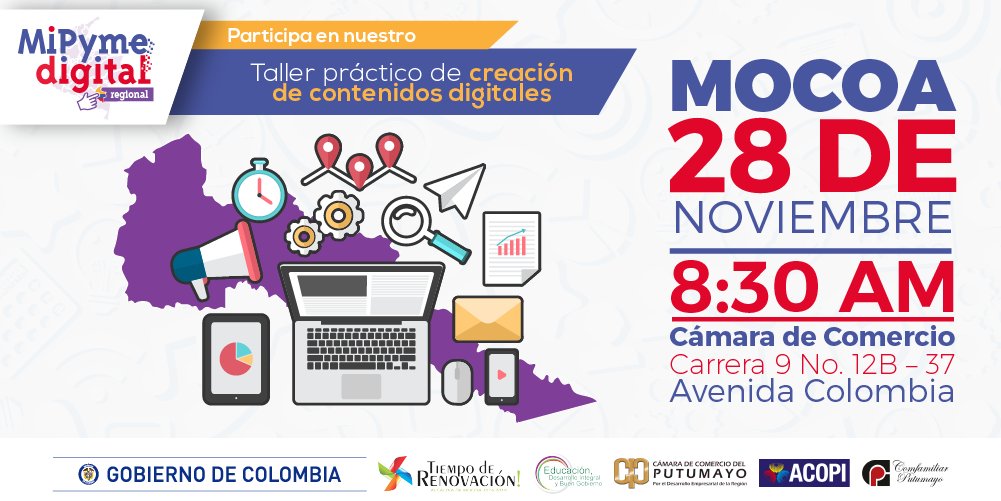 Rivierh's tweet photo. Participa en el taller práctico de #ContenidosDigitales en #MiPymeRegional y lleva tu empresa a la #TransformaciónDigital. Inscríbete en: https://t.co/pqkhUnGHVU https://t.co/RS8GKh1WuV