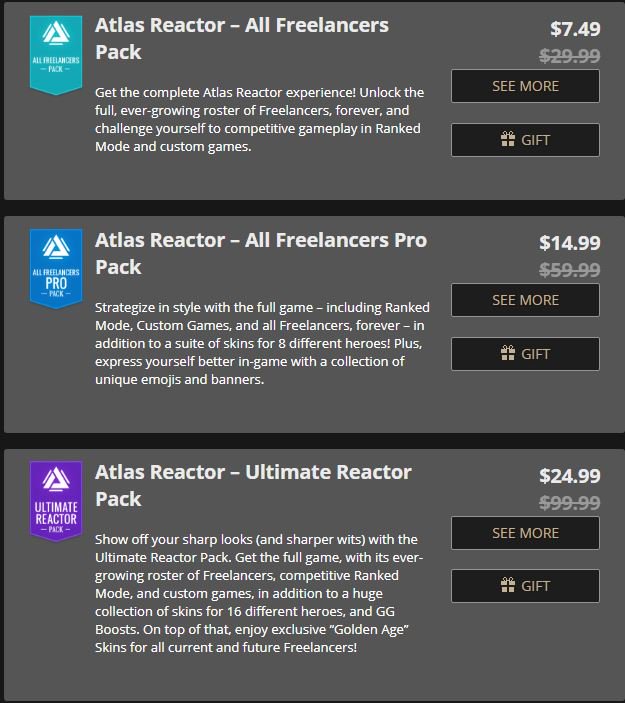 Allastraza's tweet image. By Grabthar&apos;s Hammer! What a Savings! @AtlasReactor atlasreactorgame.com/en/store/