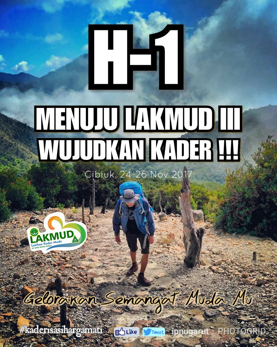 ipnu_garut's tweet photo. Udah H-1 nih...
Standby Rekan-Rekanita Calon Kader Muda
#lamud
#ipnugarut
#kaderisasihargamati https://t.co/C9TV65CAUU