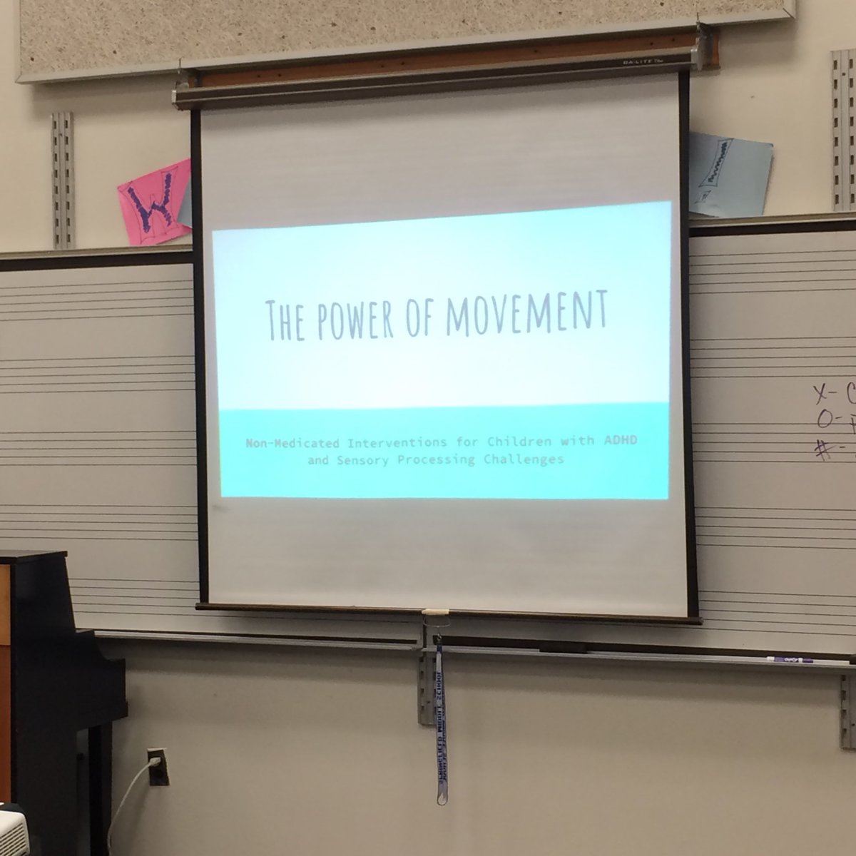 ruppejen's tweet photo. Erika Osborne, John Bailey, Zack Swisher, and Lea Michael share how to Integrate Movement into Learning with staff members! So much fun! #SpMSWCPS #excellenceforall https://t.co/UI6vZeBshP
