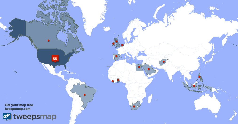 xhellabella's tweet photo. My followers live in 15 countries: USA(52%), Netherlands(7%)... https://t.co/yGlBec62gz Get your free map! https://t.co/g1t7kTdvE4