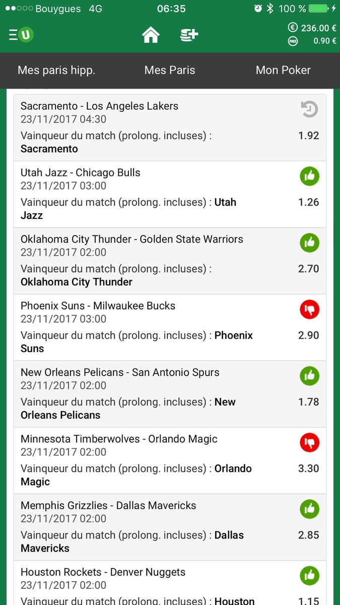 teamDPC's tweet photo. #Ticketfun #Parisgratuit @UnibetFrance
👉Hornets ✅
👉Cavs✅
👉76ers ✅
👉Clippers ✅
👉Knicks ✅
👉Boston❌
👉Rockets ✅
👉Jazz ✅
👉OKC✅
👉Suns ❌Prolong grr
👉Pelicans ✅
👉Mavericks ✅
👉Magic ❌Trop Fun...
👉Kings✅
Vivement le debut de la Tipster ligue NBA @TipsterActu https://t.co/DSST56KmP6