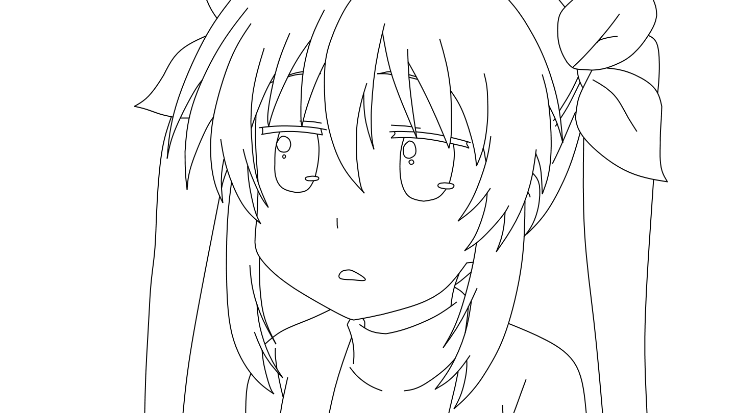 瑠璃クション V Twitter のんのんびより 宮内れんげ 塗ってもいいのよ れんちょんの線画