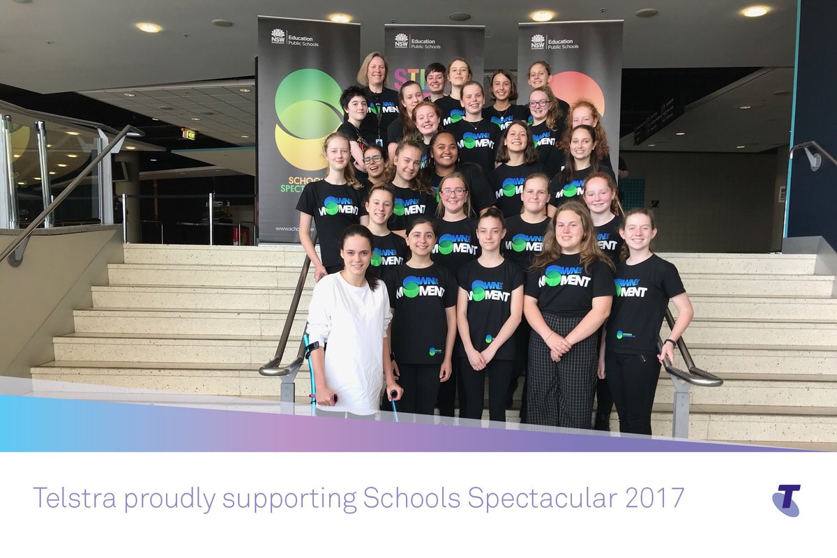GirlsCanterbury's tweet photo. School Spec Singers enjoying final rehearsals before big gig #schoolspectacular #talent TY Staff for supporting our Singers https://t.co/I1W23AnygC