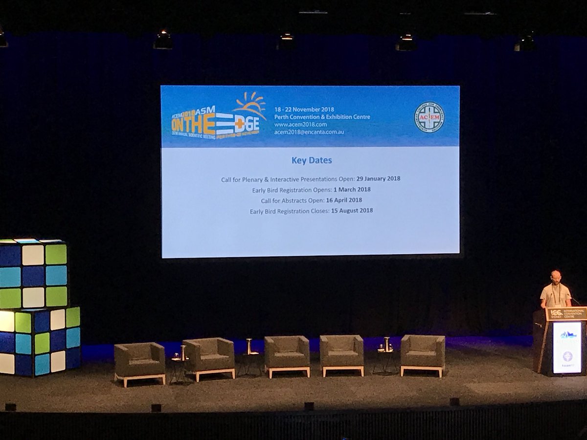 Key Dates <a href="/acemevents/">ACEM Events</a> ASM 2018 #Perth #ACEM18 #ACEM17