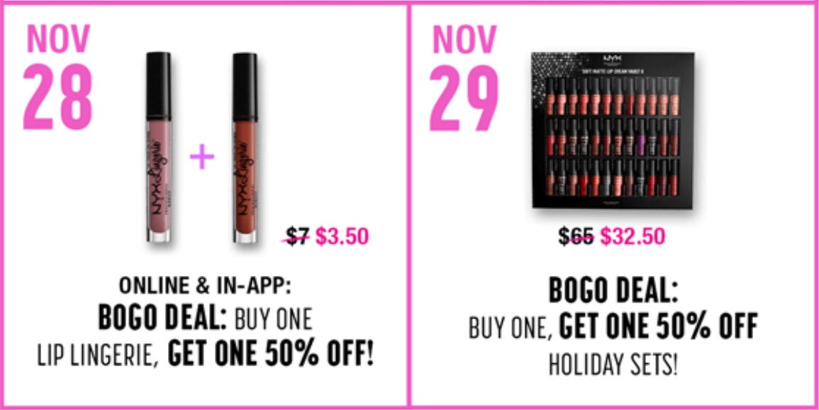 here are some nyx deals💕
