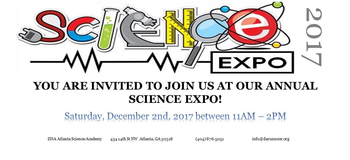 DNA_ATLSCI's tweet photo. The Science Expo will be open to the public from 11:00 am until 2:00 pm. Fun and
interactive scientific activities will be performed by students from Pre-K to 12th
grade in one big family-friendly extravaganza! https://t.co/xIXruNVT0R